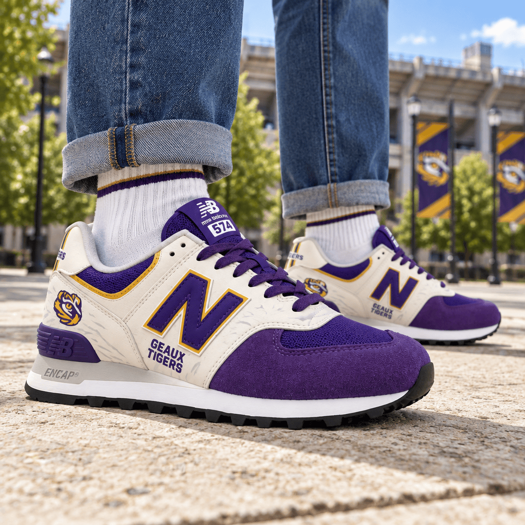 PREMIUM LSU NB 574 SNEAKER TMH